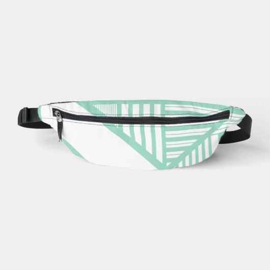 Bandes triangulaires - Vert et blanc de menthe (Recto)