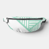 Bandes triangulaires - Vert et blanc de menthe (Poser)