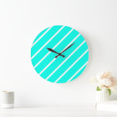 Bandes Turquoise & Blanc Horloge (Maison)