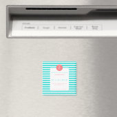 Bandes turquoise - Magnet Réservez la date (In Situ (Lave-vaisselle))