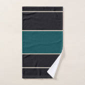 Bandes turquoises et Onyx (Serviette à main)