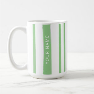Bandes vertes avec votre nom Mug