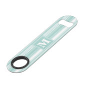 Bandes vertes de menthe monogramme (Devant angulaire)