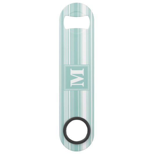 Bandes vertes de menthe monogramme (Devant)