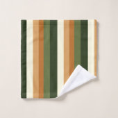 Bandes vertes et oranges (Gant de toilette)