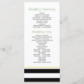 Bandes vertes et trèfle programme de mariage irlan (Dos)