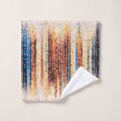 Bandes verticales, abstraites, colorées, modernes (Gant de toilette)