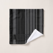 Bandes verticales grises (Gant de toilette)