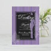 Bandes violettes et noires Invitation (Debout devant)