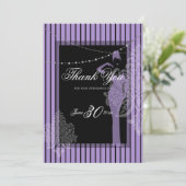 Bandes violettes et noires Invitation (Debout devant)