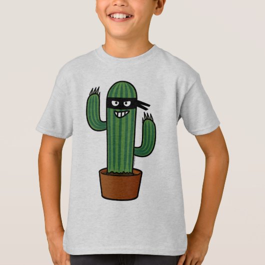 Bandidoninja van de cactus maskeerde stiekeme t-shirt (Voorkant)