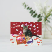 Bandit De Kat Postcrossing Valentijns Briefkaart (Staand voorkant)