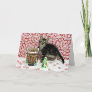 Bandit ontbijtkoek - Kat / KeukenkerstKaart Feestdagen Kaart