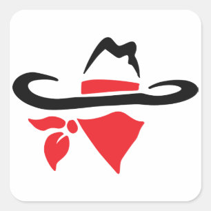 Bandit Outlaw Vierkante Sticker