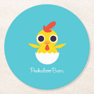 Bandit the Chick Ronde Kartonnen Onderzetter