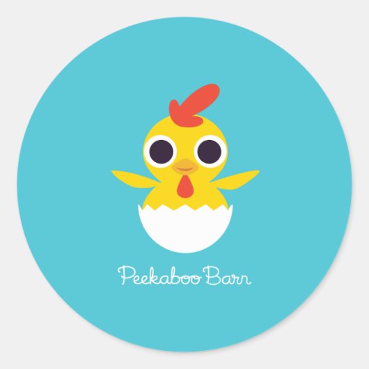 Bandit the Chick Ronde Sticker (Voorkant)
