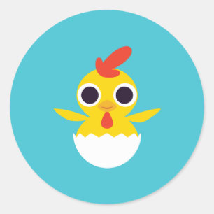 Bandit the Chick Ronde Sticker