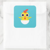 Bandit the Chick Vierkante Sticker (Tas)