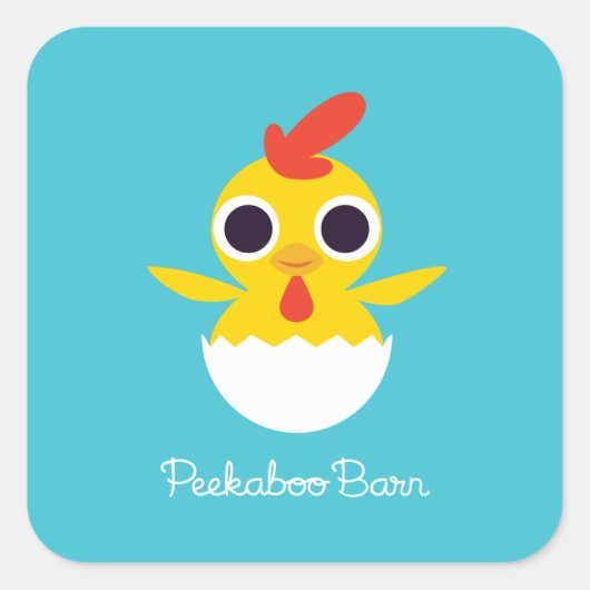 Bandit the Chick Vierkante Sticker (Voorkant)