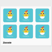 Bandit the Chick Vierkante Sticker (Vel)