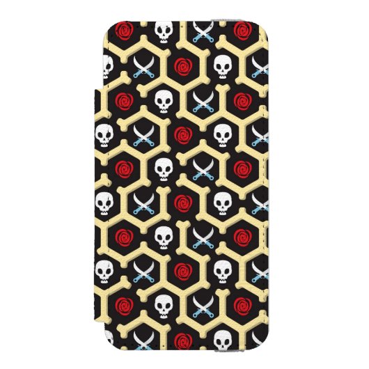 Bandit Theme Pattern Incipio iPhone Portemonnee Hoesje (Voorkant Agenda)