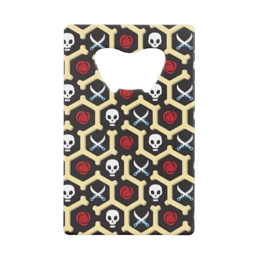 Bandit Theme Pattern Kredietkaart Flessenopener (Voorkant)