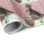 Bandit's Gingerbrood House - Kat Kerstmis Cadeaupapier (Rol Hoek)