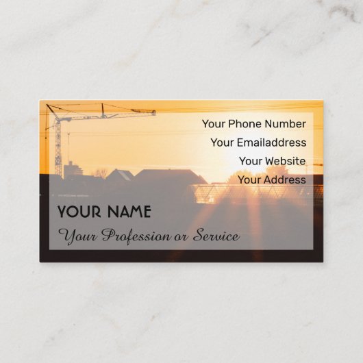 Bandkraan- en tawerkraanspecialist busi visitekaartje (Achterkant)