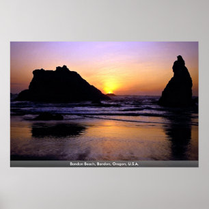 Bandon Beach, Bandon, Oregon, VS Poster