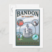 Bandon, oregonScene reisposter Briefkaart (Voorkant / Achterkant)