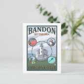 Bandon, oregonScene reisposter Briefkaart (Staand voorkant)