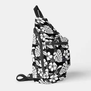 BANDOULIÈRE ALOHA VENDREDI MOTIF DANS SAC À SOUFFLE NOIR