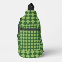 Motif diamant de chèque vert Imprimer Couper Sac à