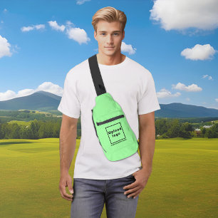 Bandoulière Nom de l'entreprise et logo sur le sac à élingue v
