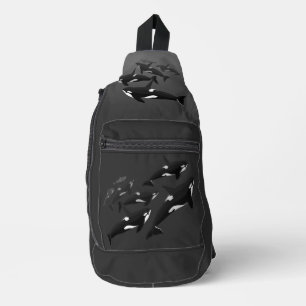 Bandoulière Sac à baleines Orca Killer Baleine Art Crossbody S