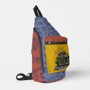 Bandoulière Sac à coudre à impression du train de camping