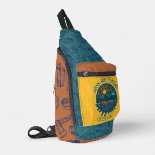 Bandoulière Sac à coudre à impression du train de camping