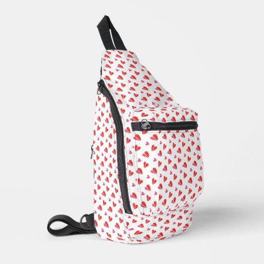 Bandoulière Sac à élingue MINI COEURS (Coin gauche)