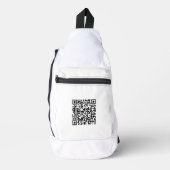 Bandoulière Sac à lame à couture blanche élégant avec code QR (Recto)