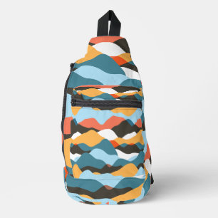 Bandoulière Sac cosmétique Vagues à chaîne de montagnes
