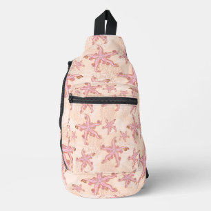 Bandoulière Sac de sport à motif pastel rose corail et étoiles