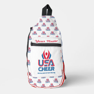 Bandoulière USA Cheer Flag Sac à élingue personnalisable