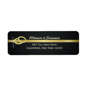 Bands Gold Return-adreslabel Etiket