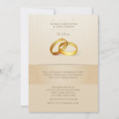 Bands of Gold Wedding Uitnodiging (Voorkant)