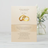 Bands of Gold Wedding Uitnodiging (Staand voorkant)