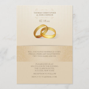 Bands of Gold Wedding Uitnodiging