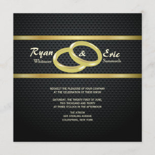 Bands of Gold Wedding Uitnodiging