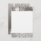 Bands Wood Shabby Lace Dank u Platte Kaarten (Voorkant / Achterkant)