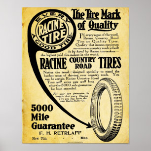 bandstaal - Racine Tire Company Poster