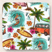 Bandstranspatroon voor surf van kool bier onderzetter (Voorkant)